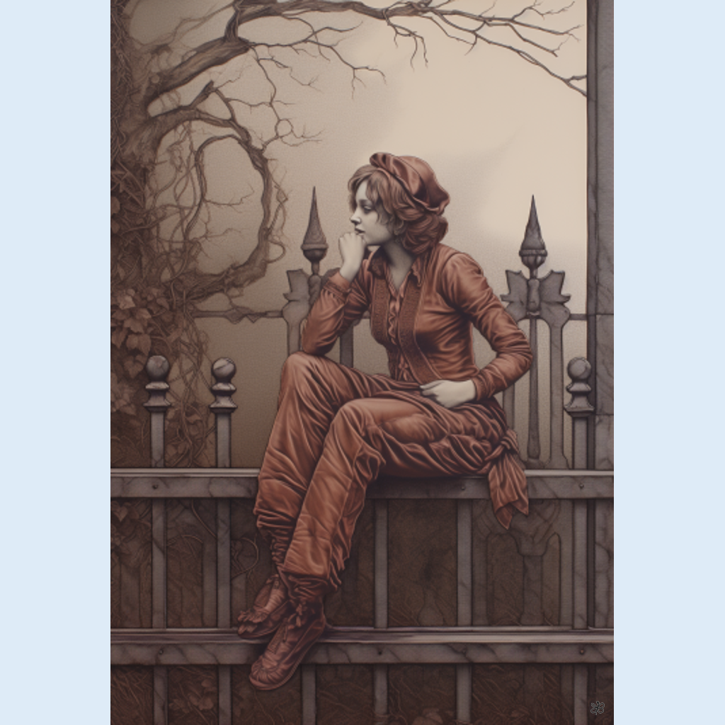 woman on fence #10