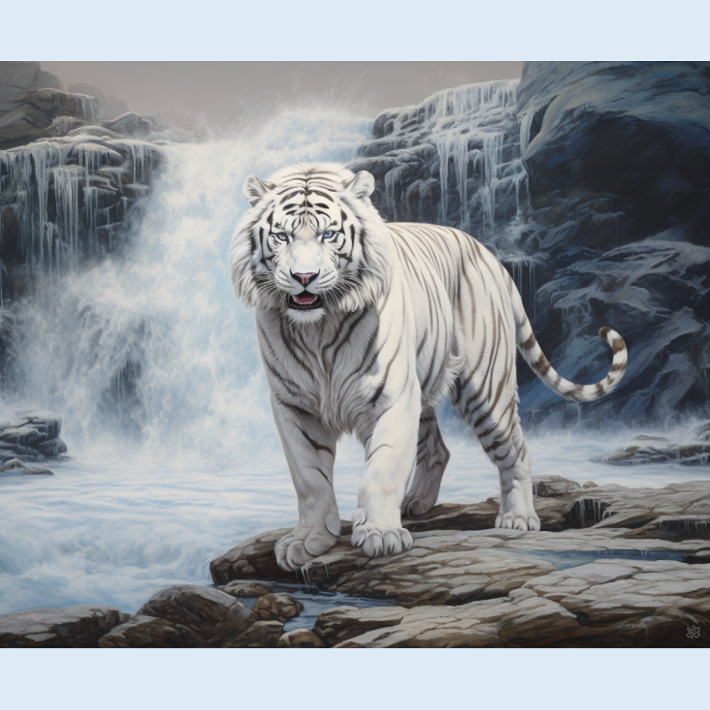 white tiger standing #5