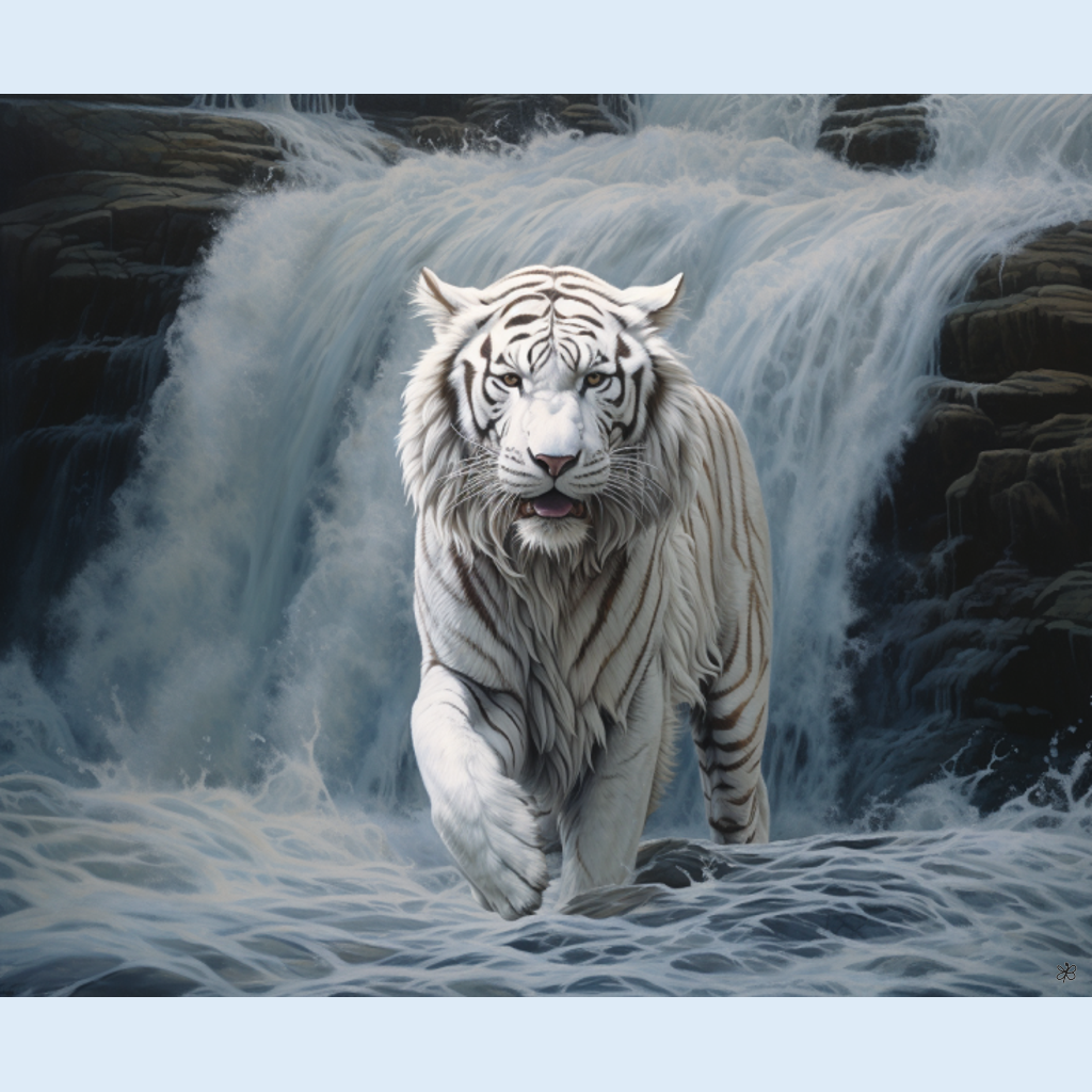 white tiger standing #6