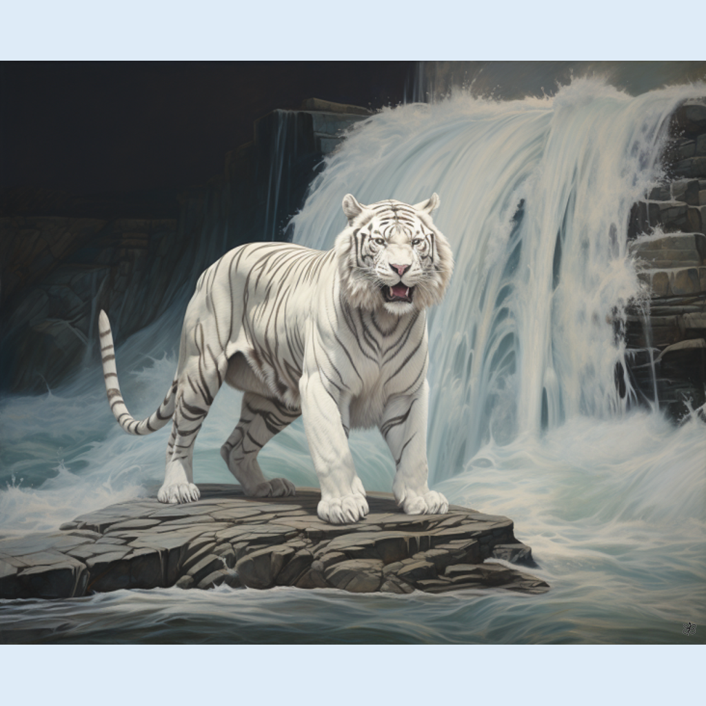 white tiger standing #3