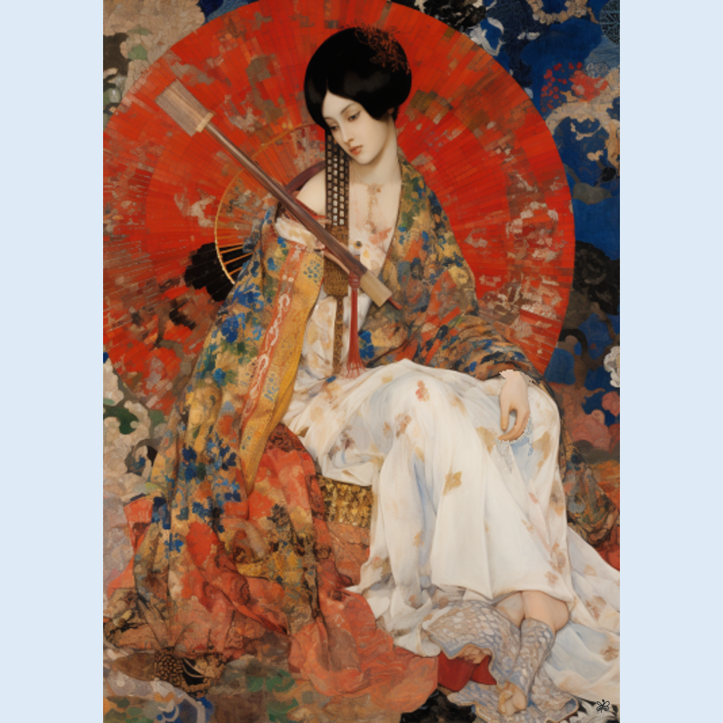 woman with fan and sword #13