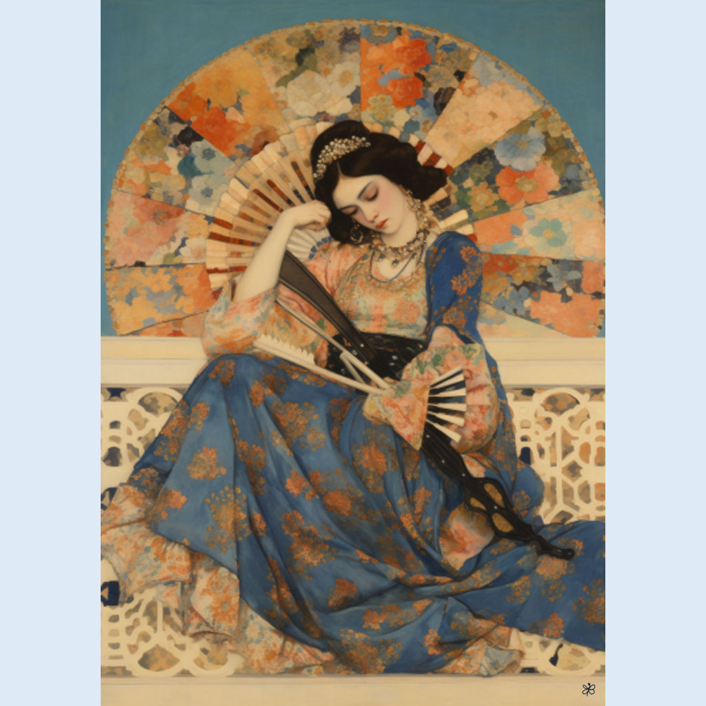 woman with fan and sword #6