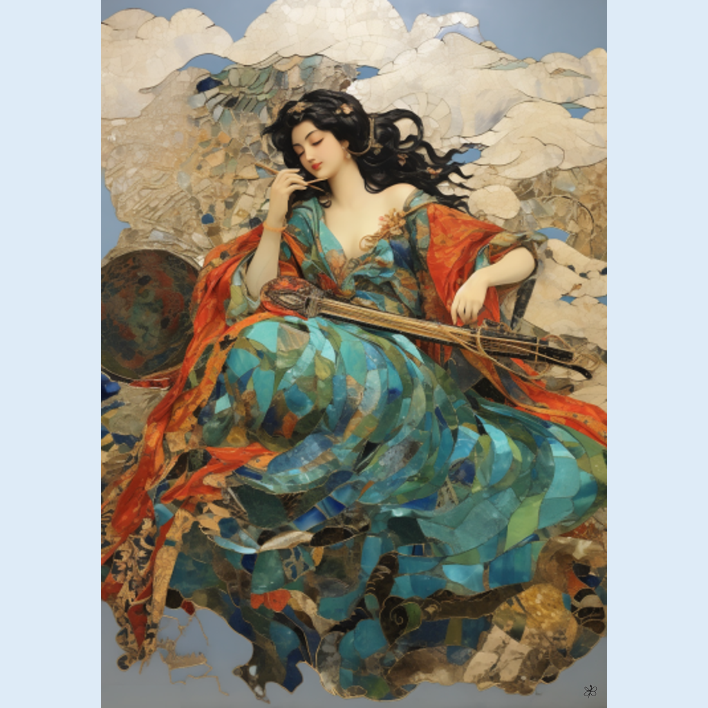 woman with fan and sword #8