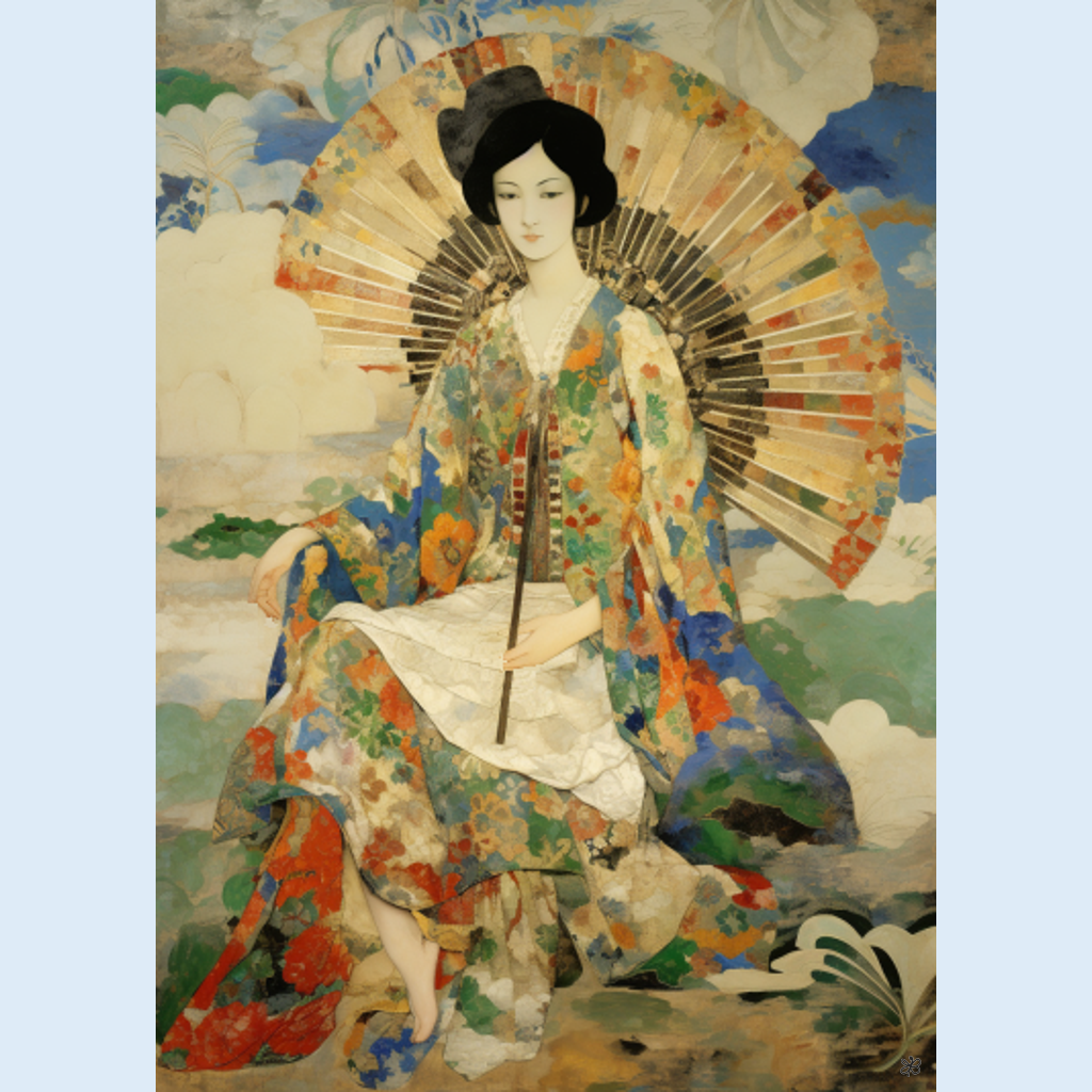 woman with fan and sword #15