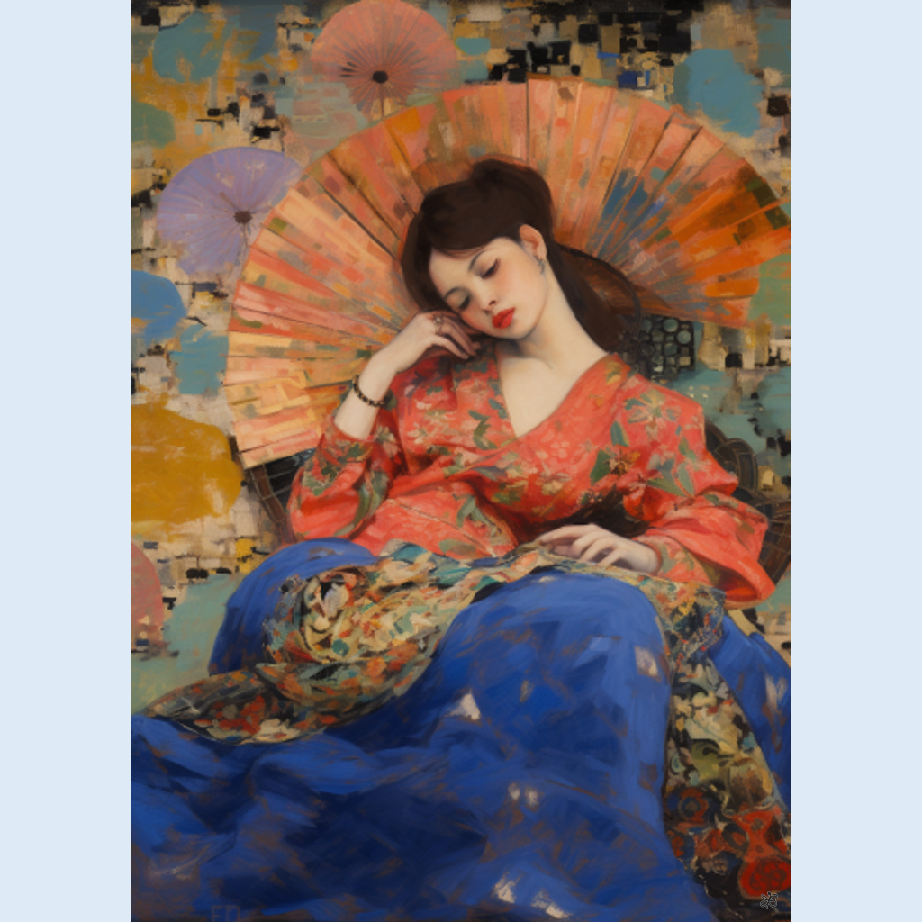 woman with fan and sword #5