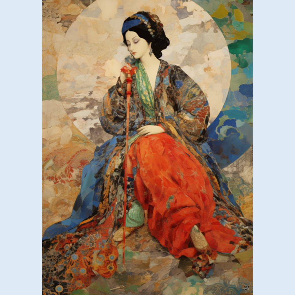 woman with fan and sword #2