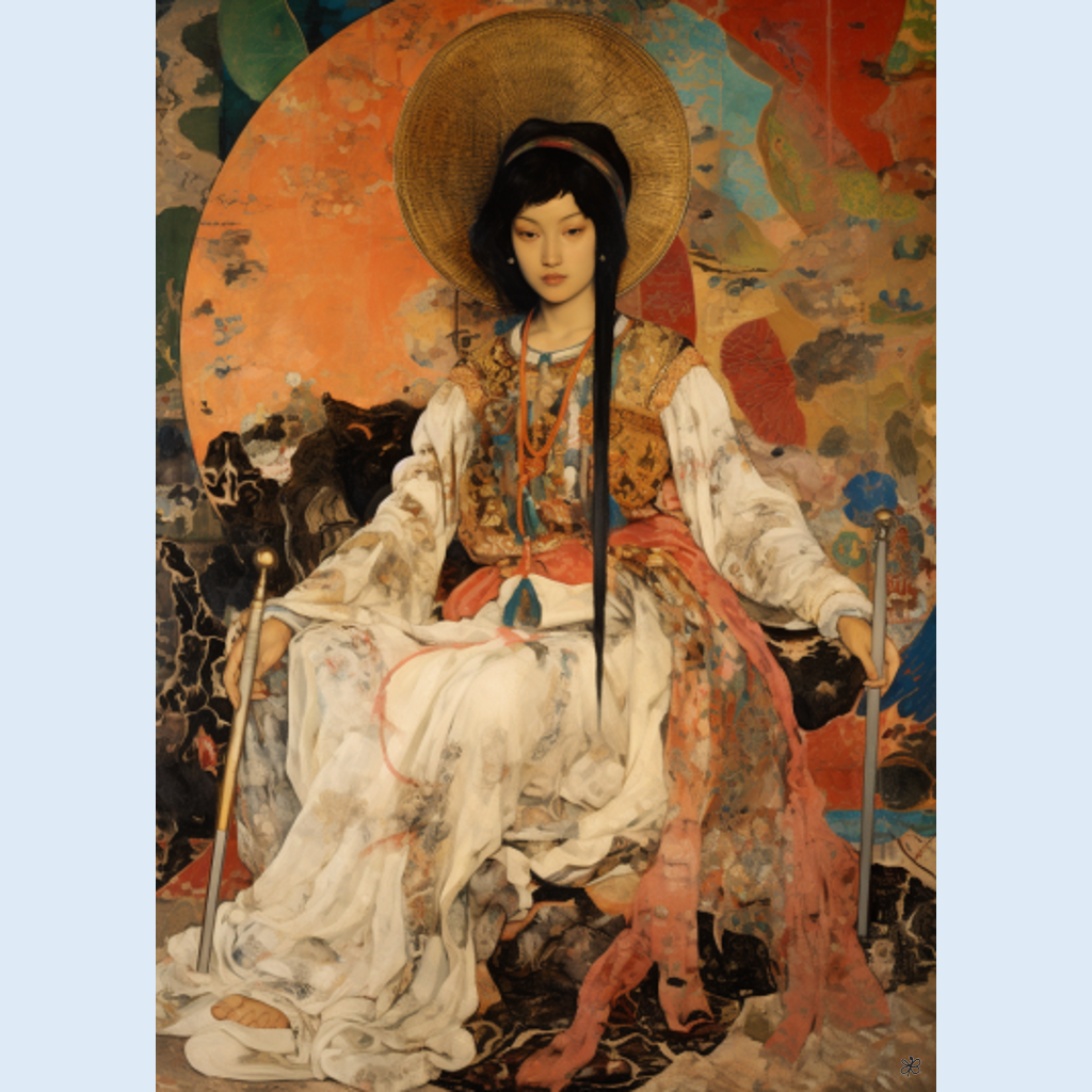 woman with fan and sword #9