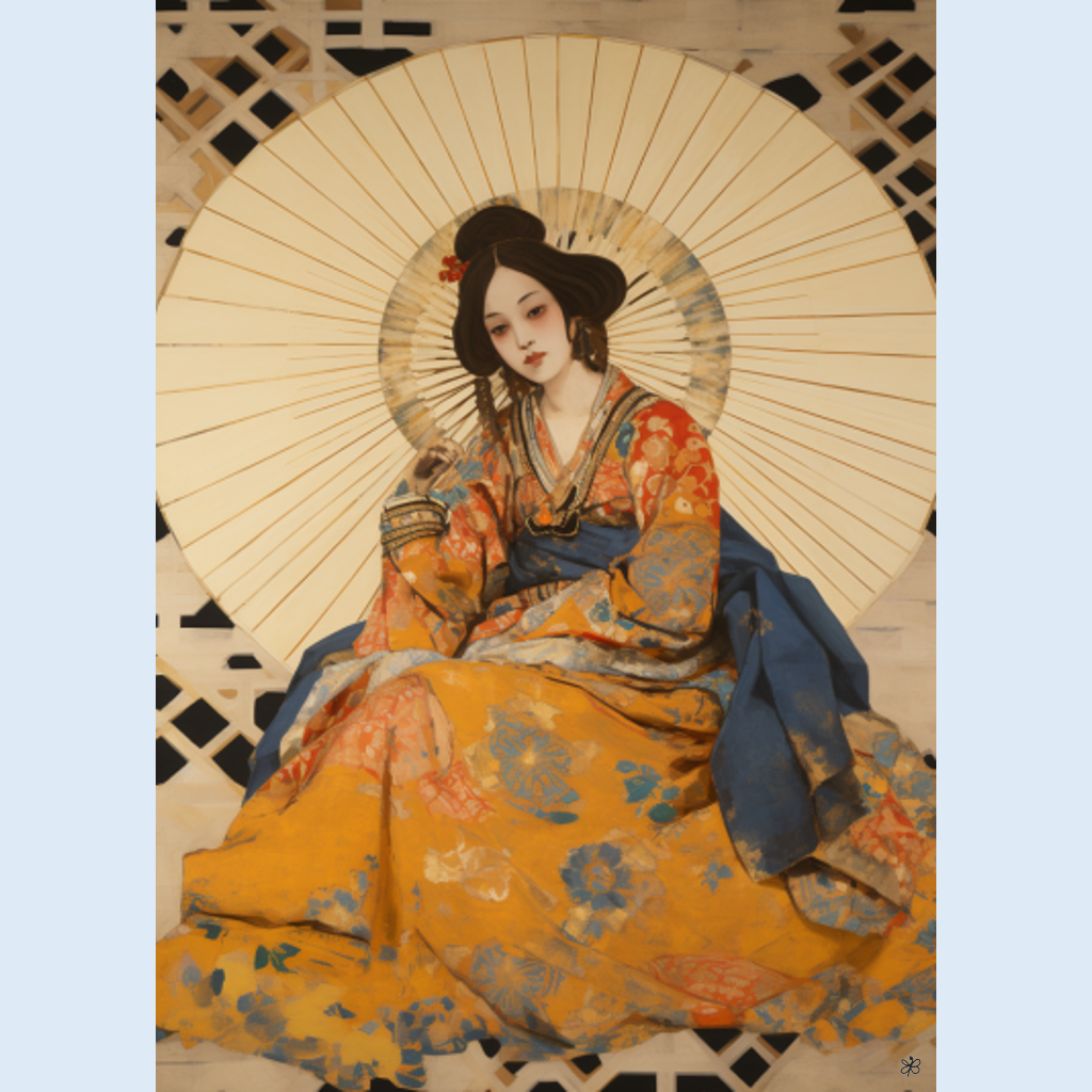 woman with fan and sword #19