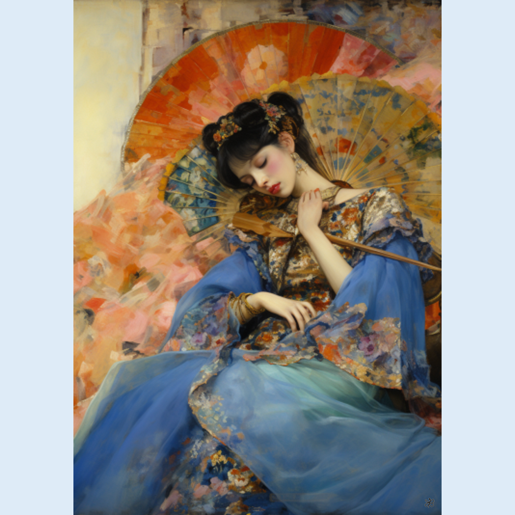 woman with fan and sword #20