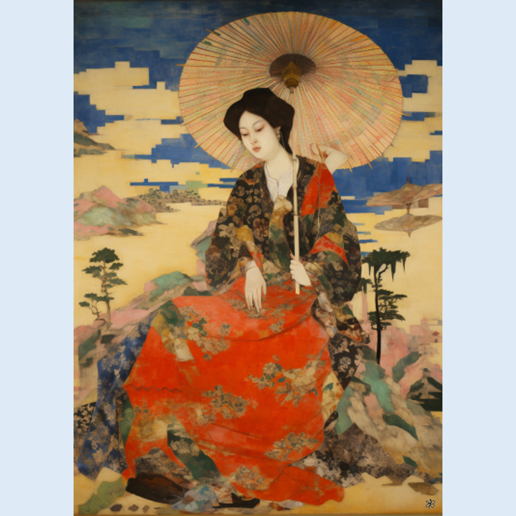 woman with fan and sword #25