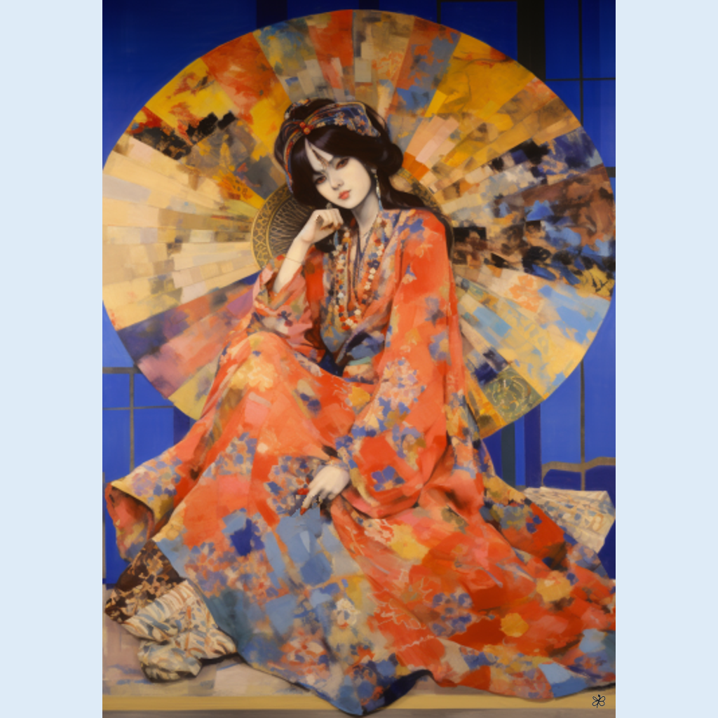 woman with fan and sword #26