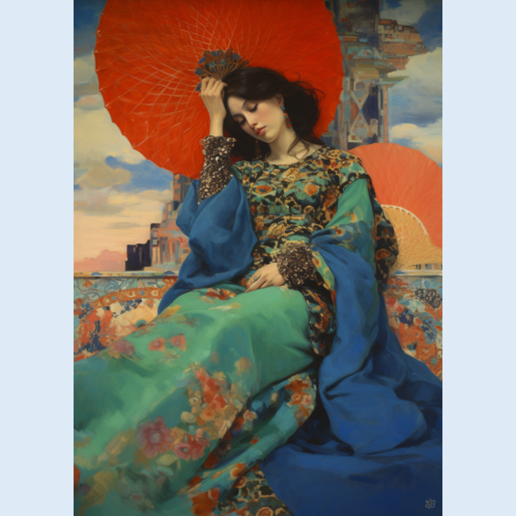 woman with fan and sword #28