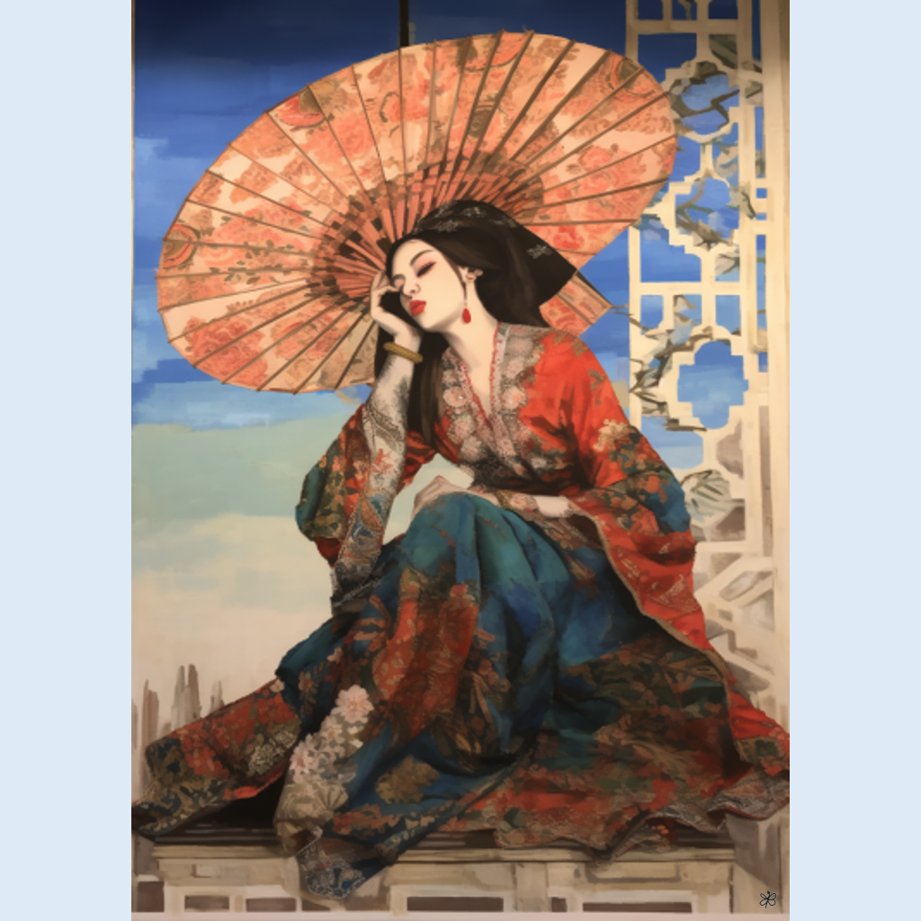 woman with fan and sword #29