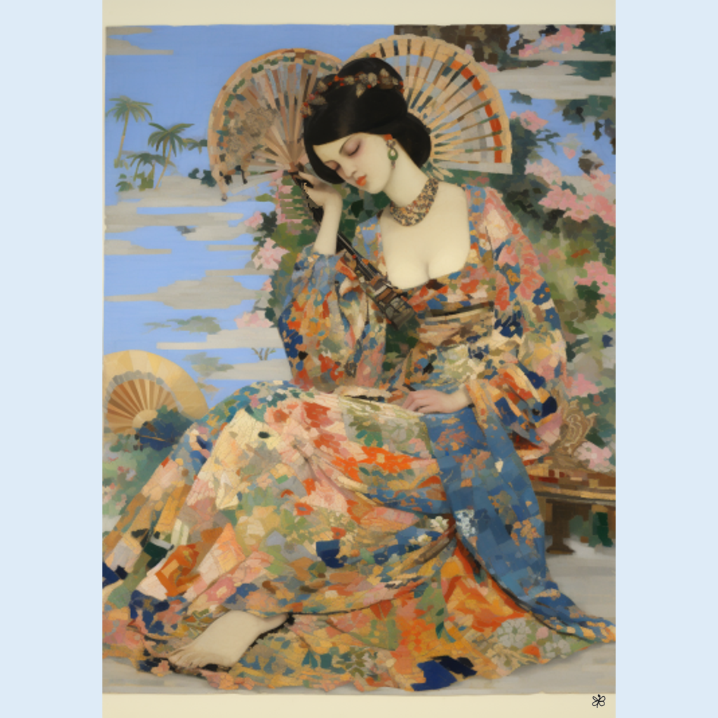 woman with fan and sword #31