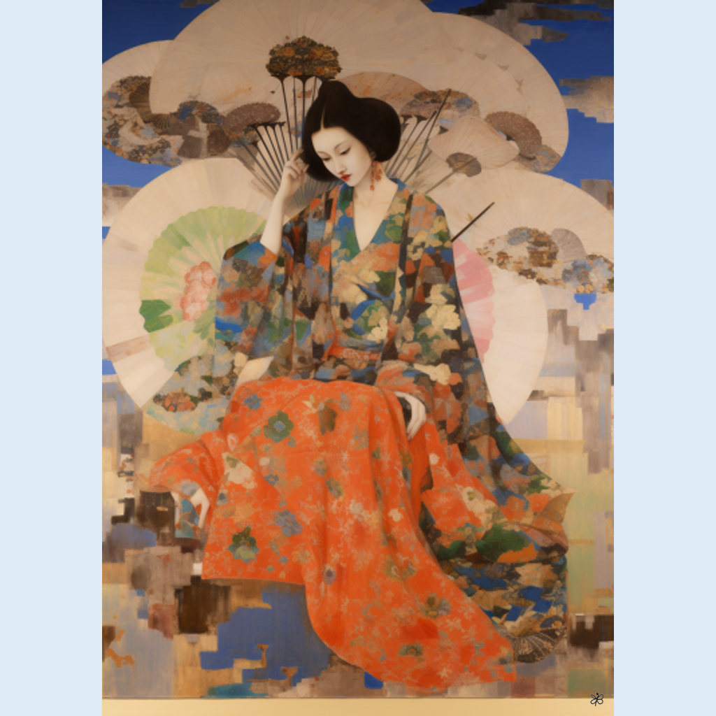 woman with fan and sword #32