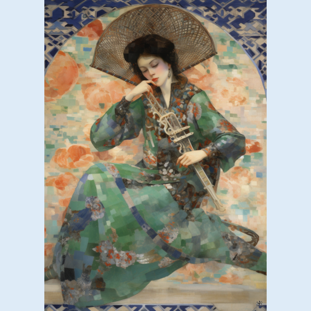woman with fan and sword #33