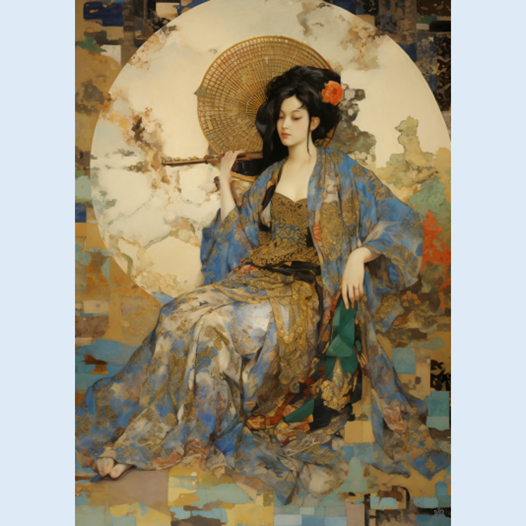 woman with fan and sword #35