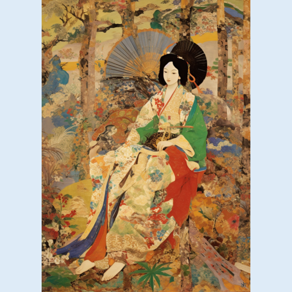 woman with fan and sword #40