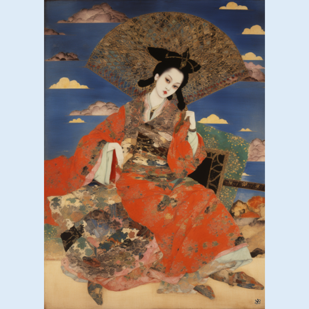woman with fan and sword #38