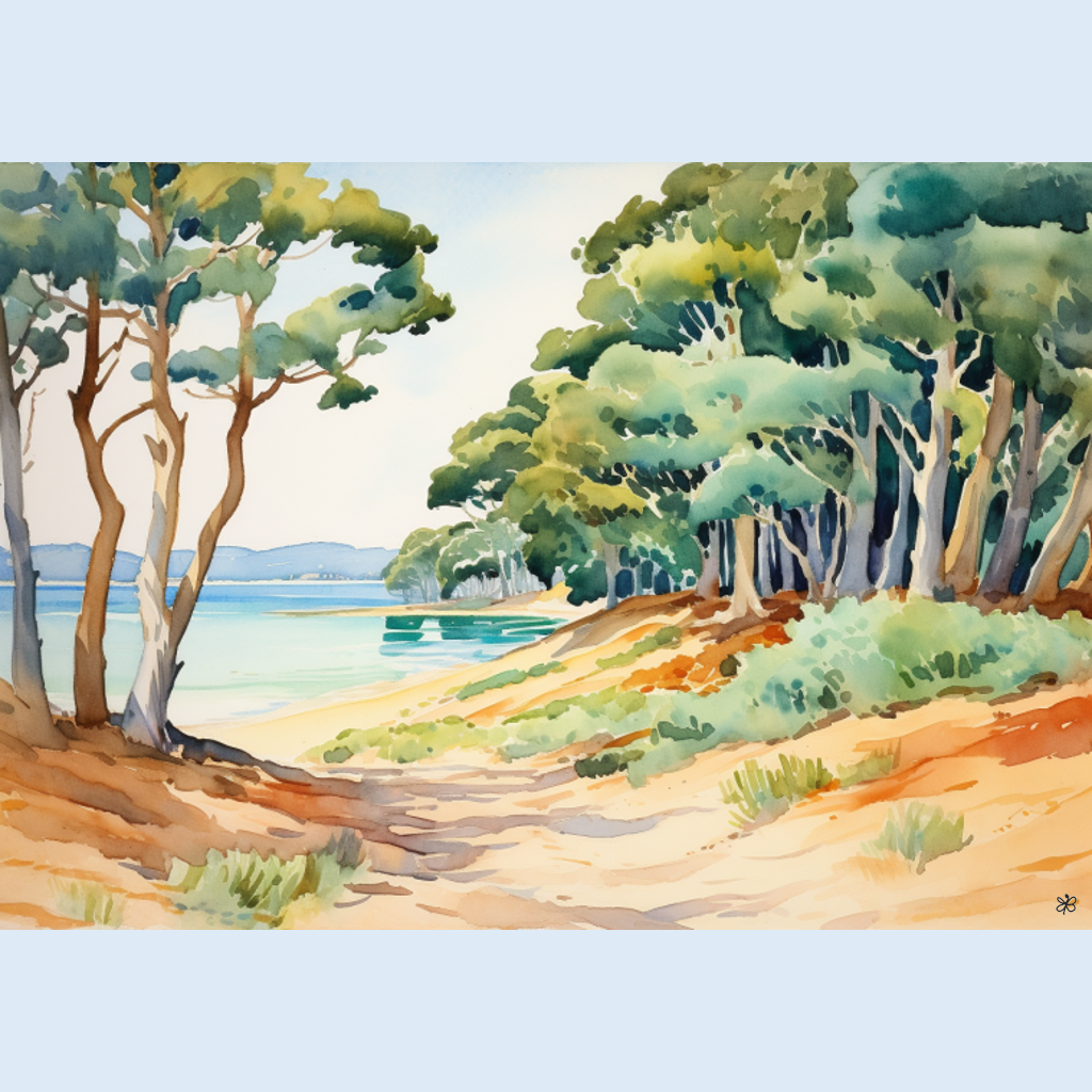 beach with trees #3