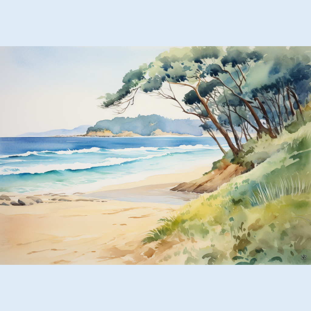 beach with trees #12