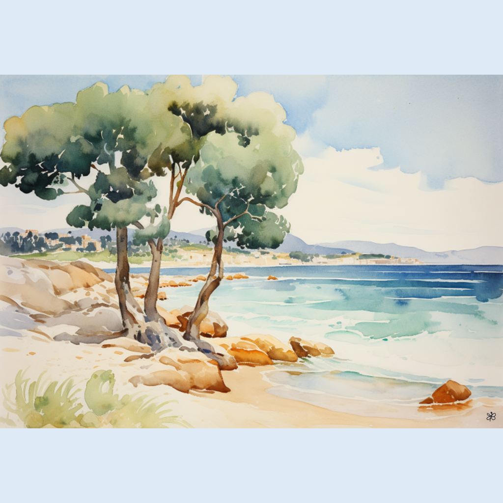 beach with trees #11