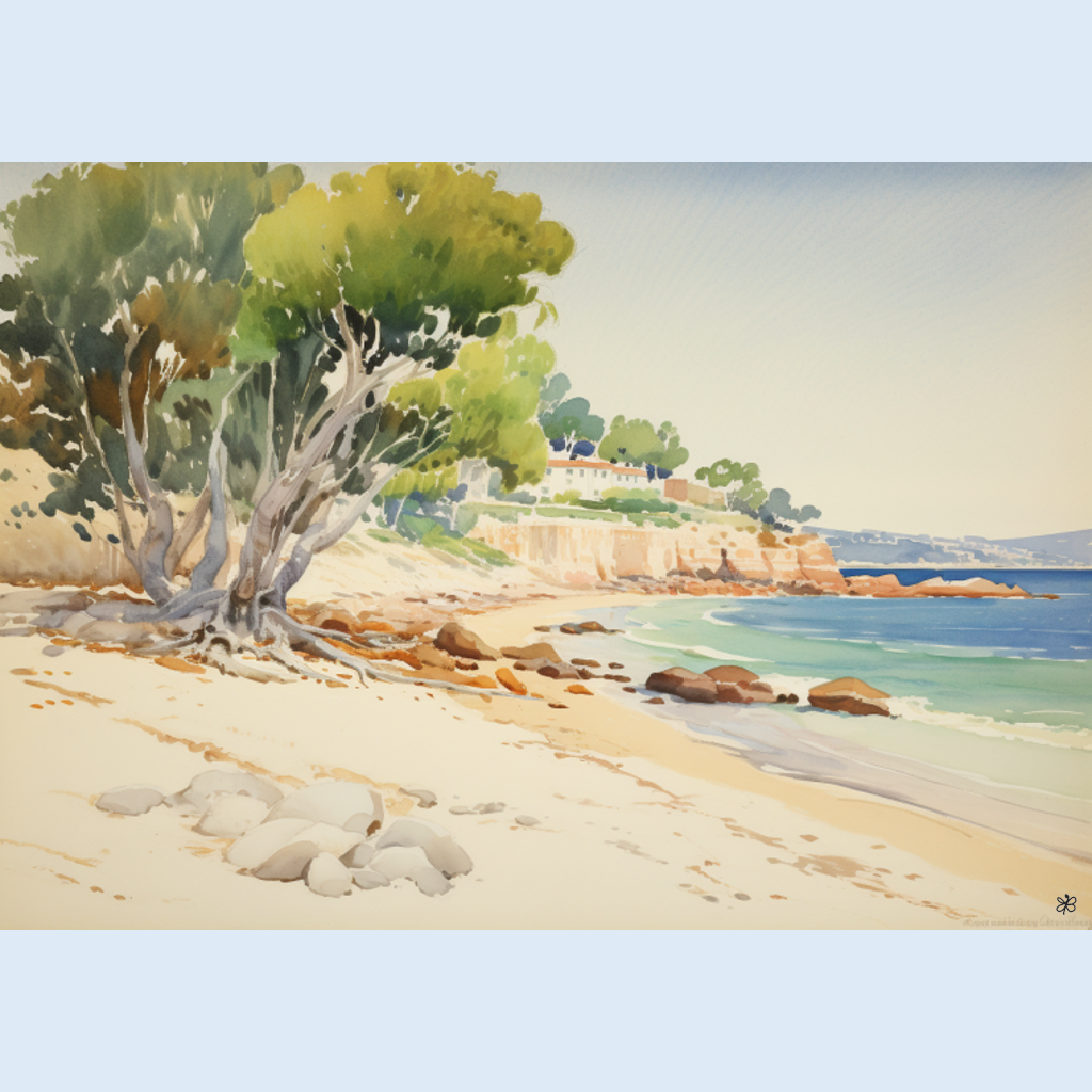 beach with trees #14