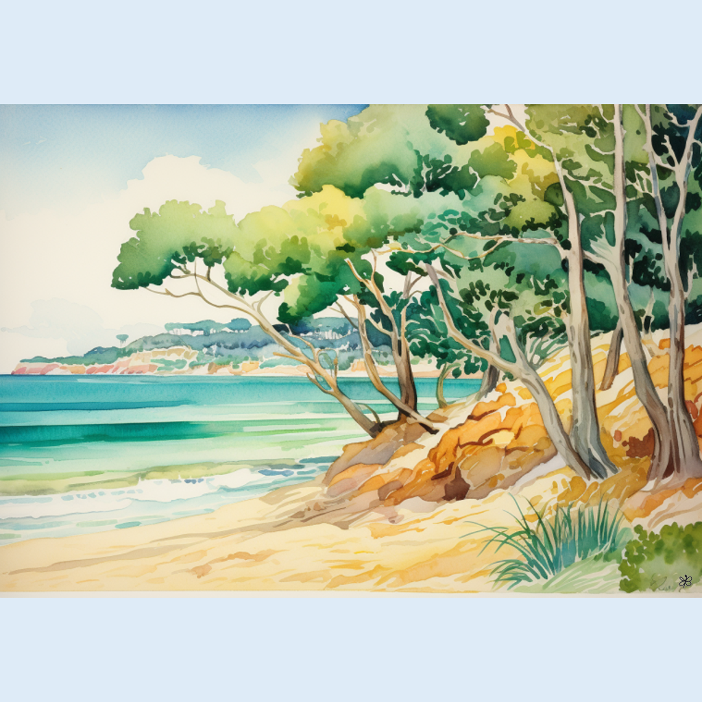 beach with trees #2