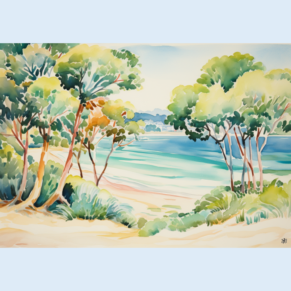 beach with trees #9