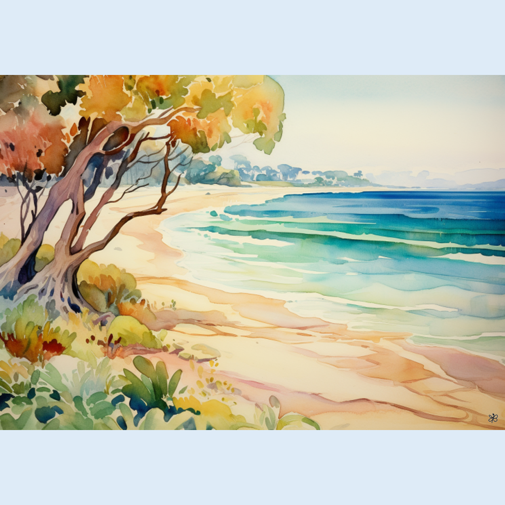 beach with trees #8