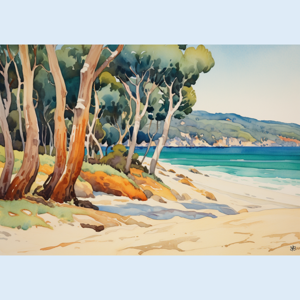 beach with trees #10