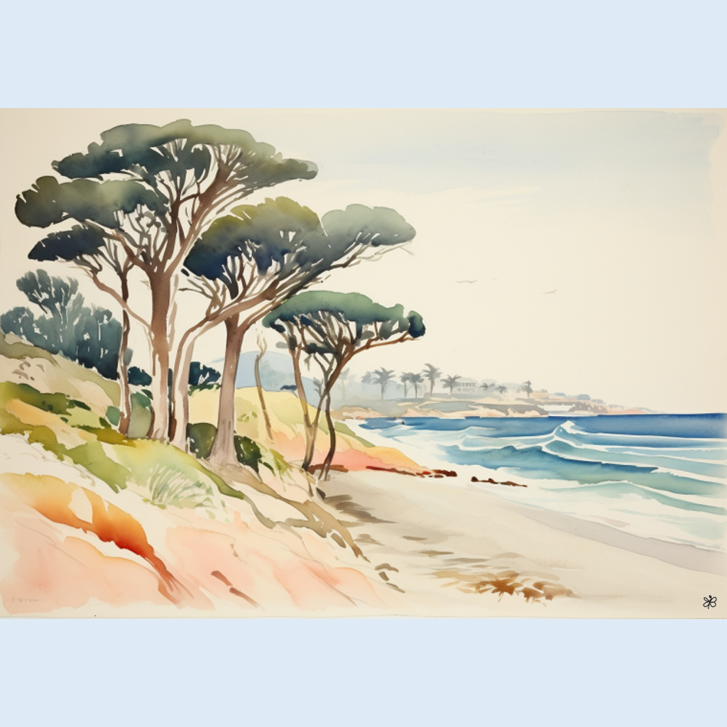 beach with trees #16