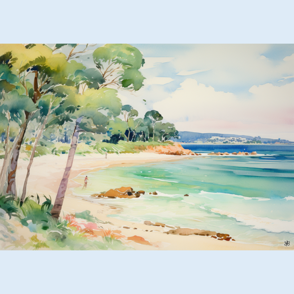 beach with trees #6