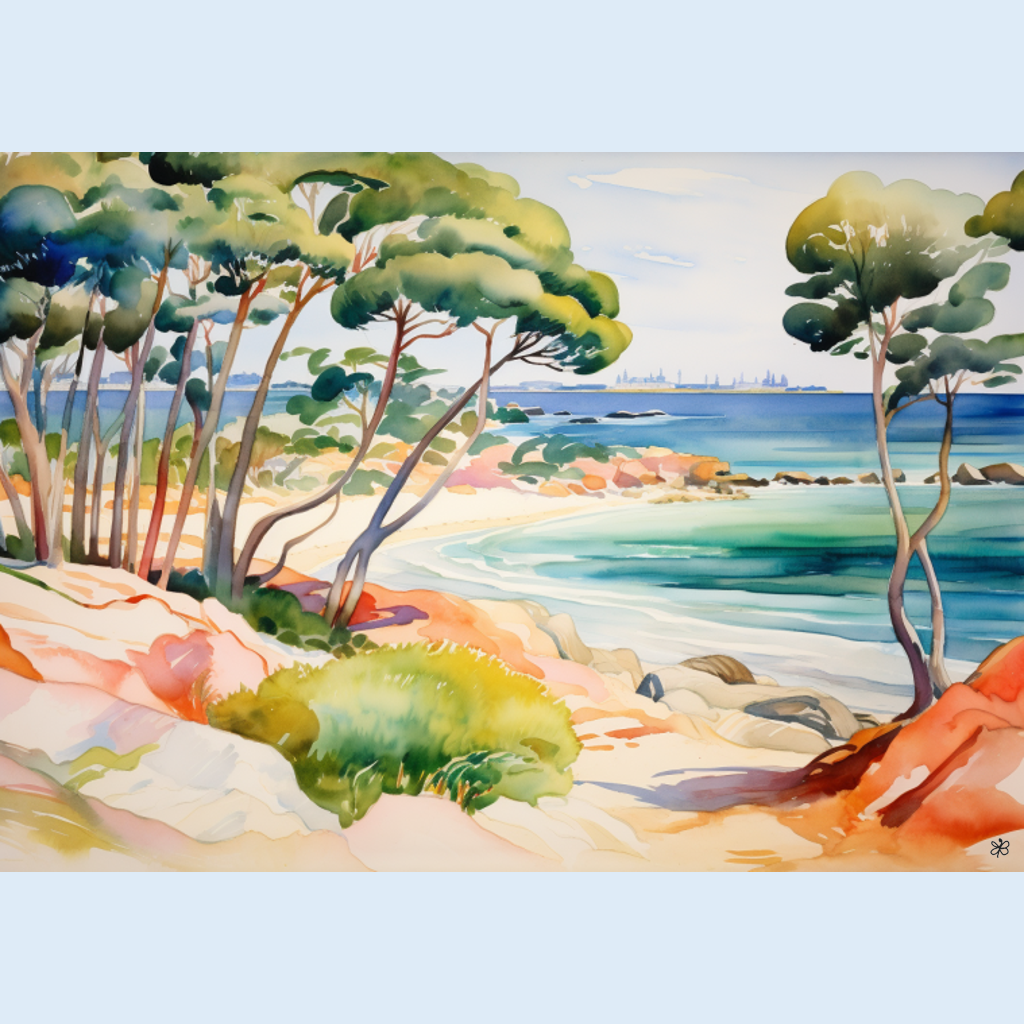 beach with trees #13