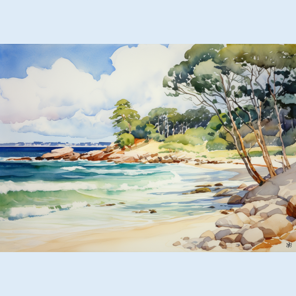beach with trees #4