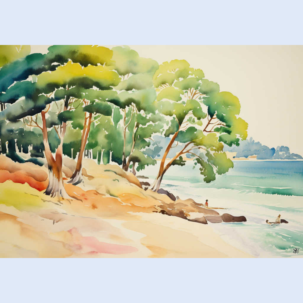 beach with trees #15