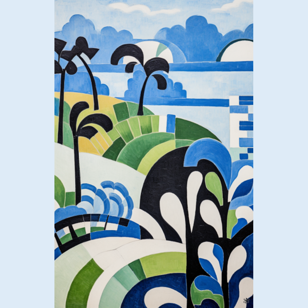 blue and white hills #2