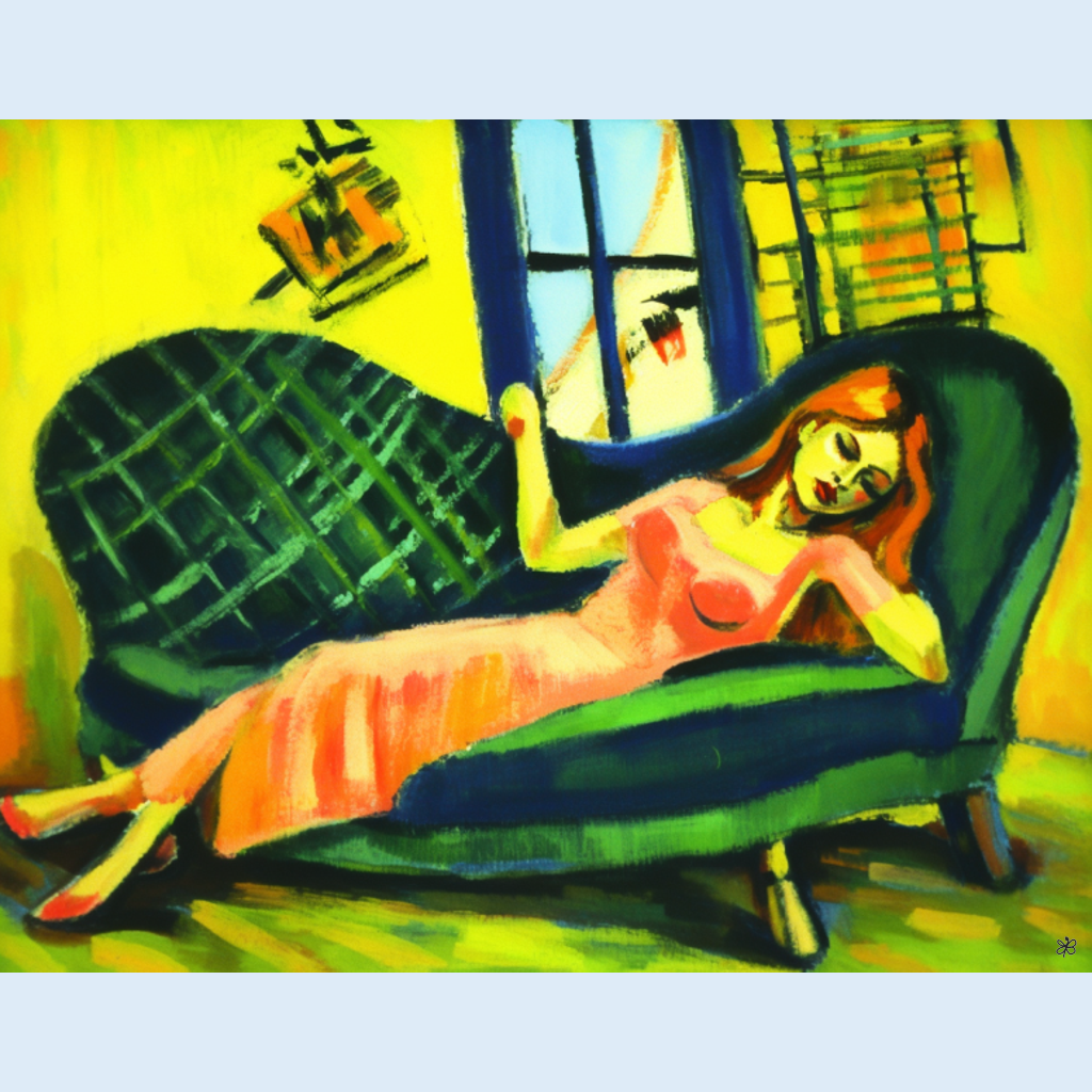 woman laying sofa #8