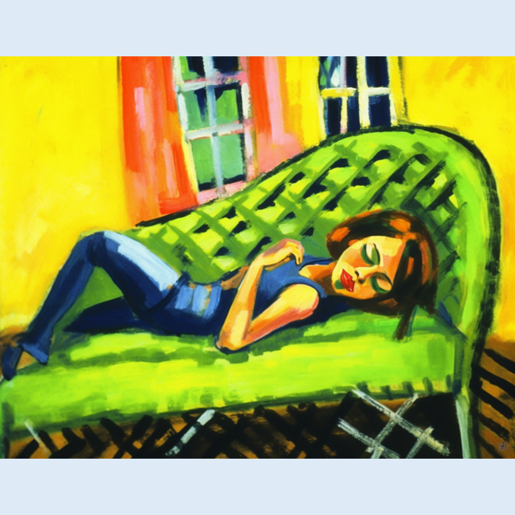 woman laying sofa #4