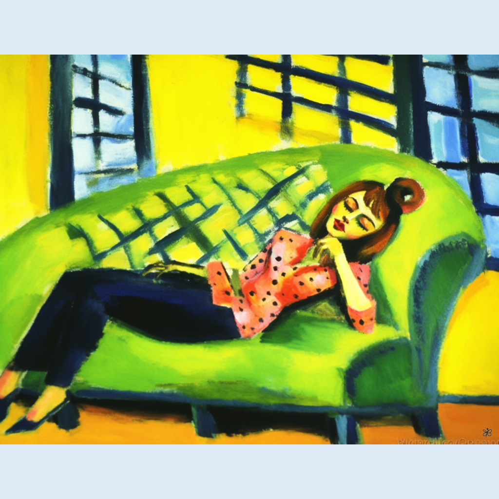 woman laying sofa #6