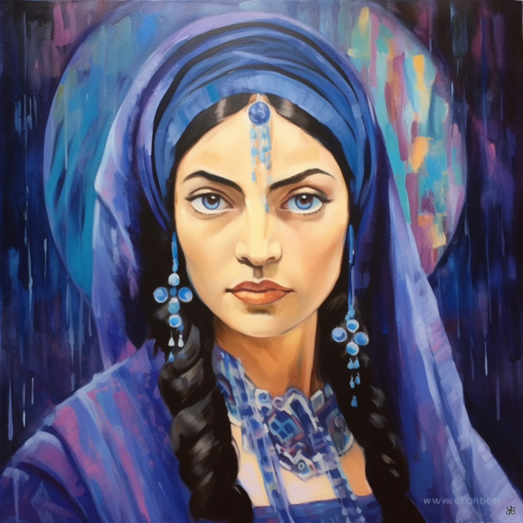 woman with beads #12