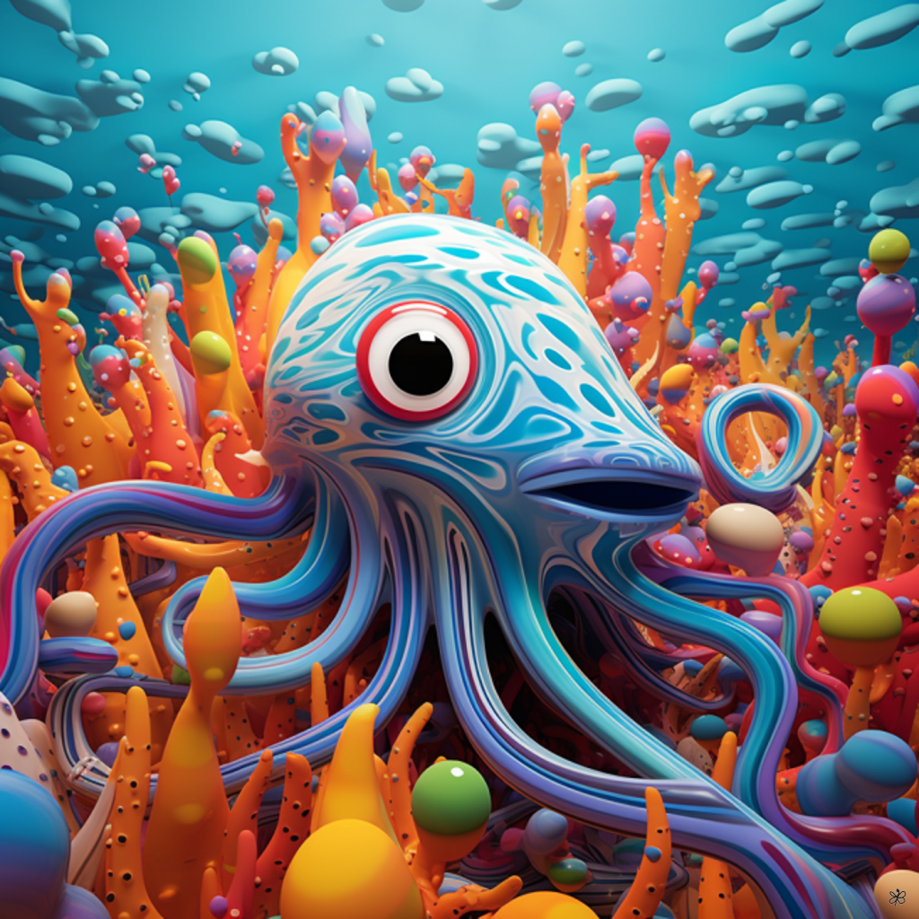 abstract ocean creature #7