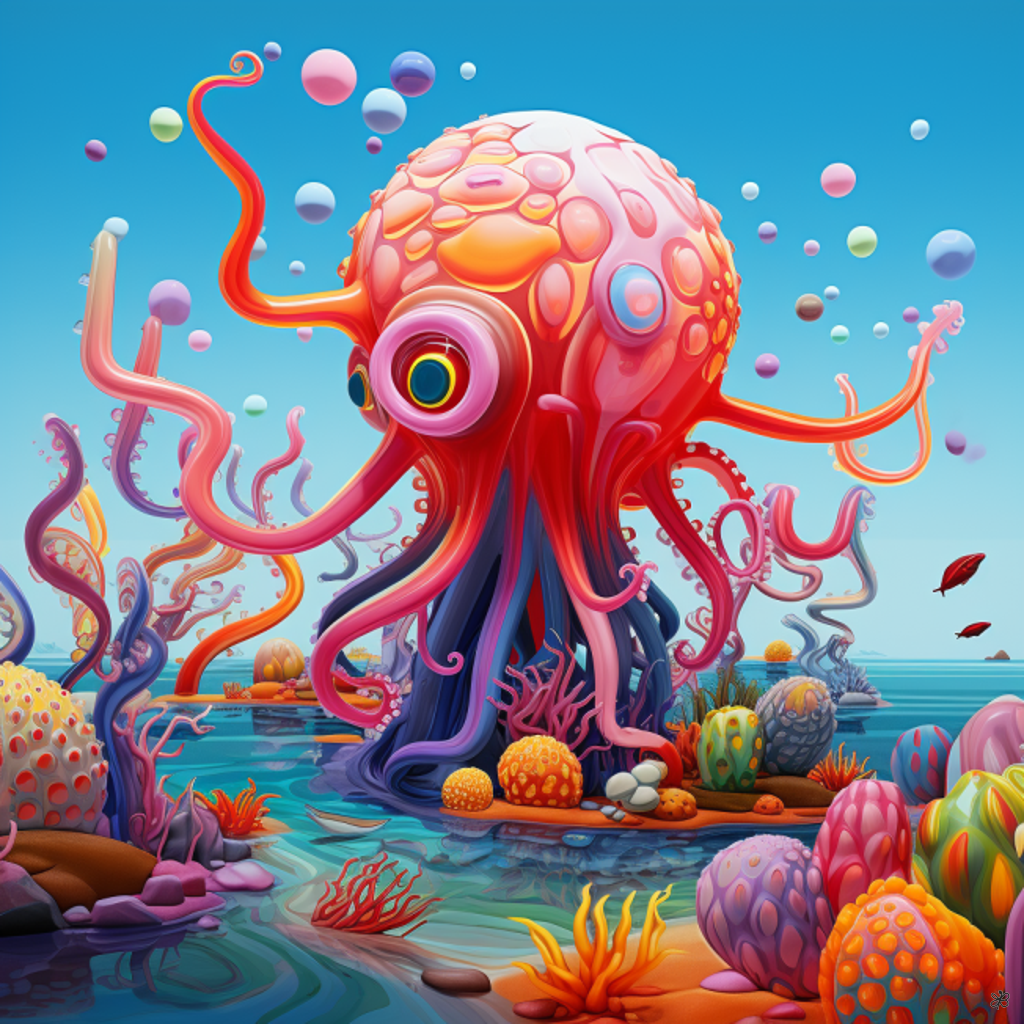abstract ocean creature #15