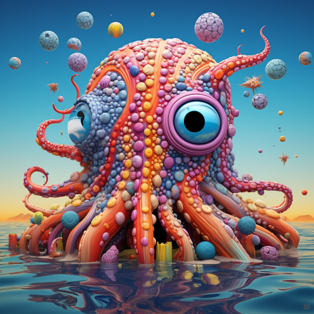abstract ocean creature #8