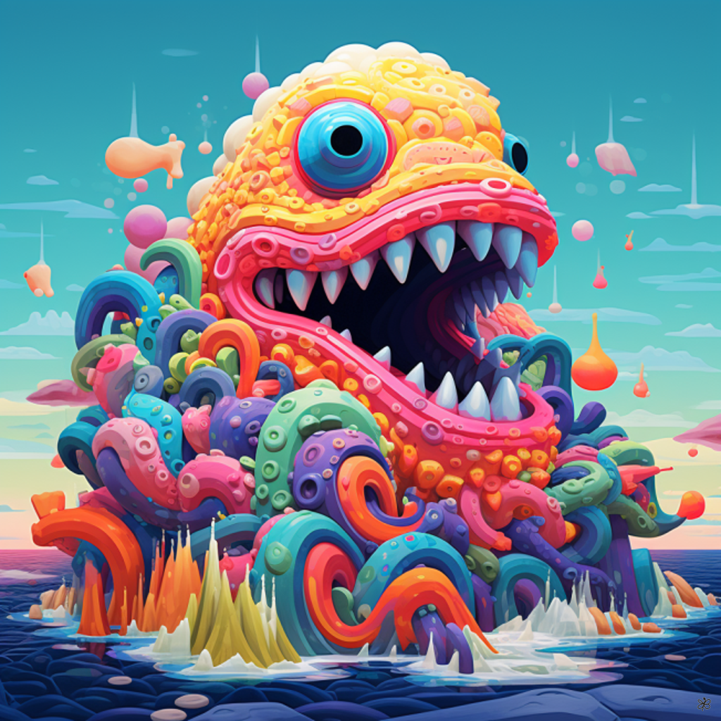 abstract ocean creature #5