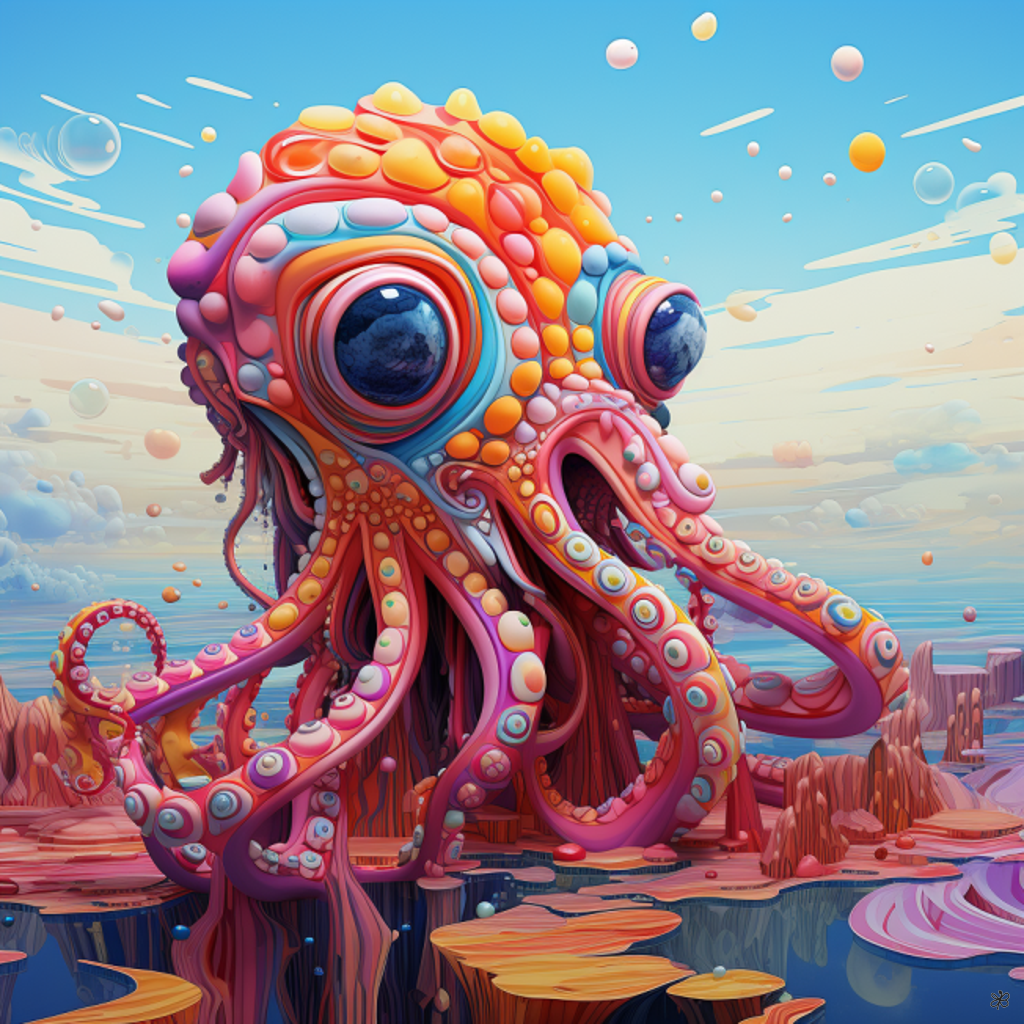 abstract ocean creature #9