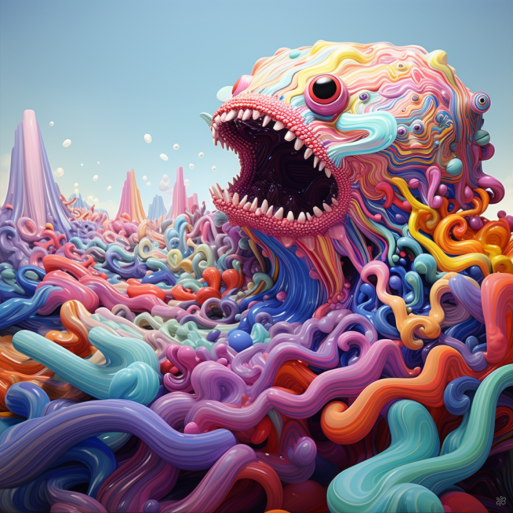 abstract ocean creature #14