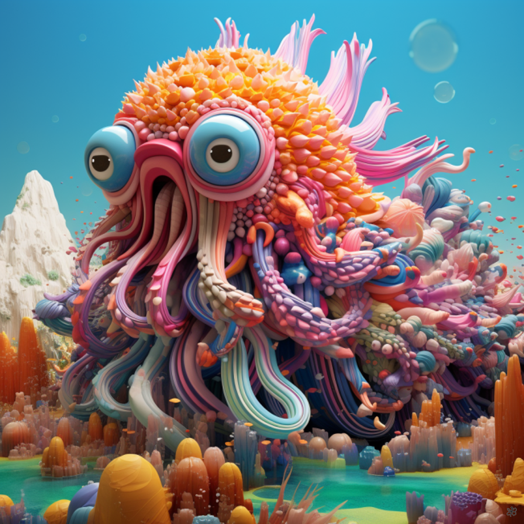 abstract ocean creature #4