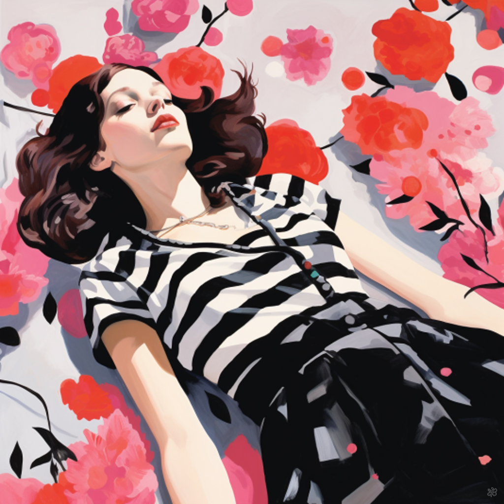 woman on flowers #15