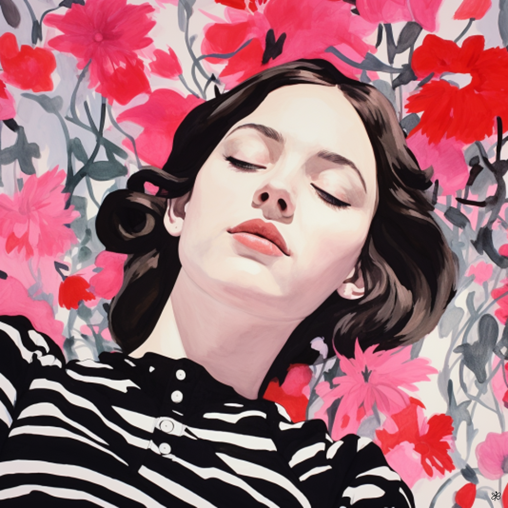 woman on flowers #12